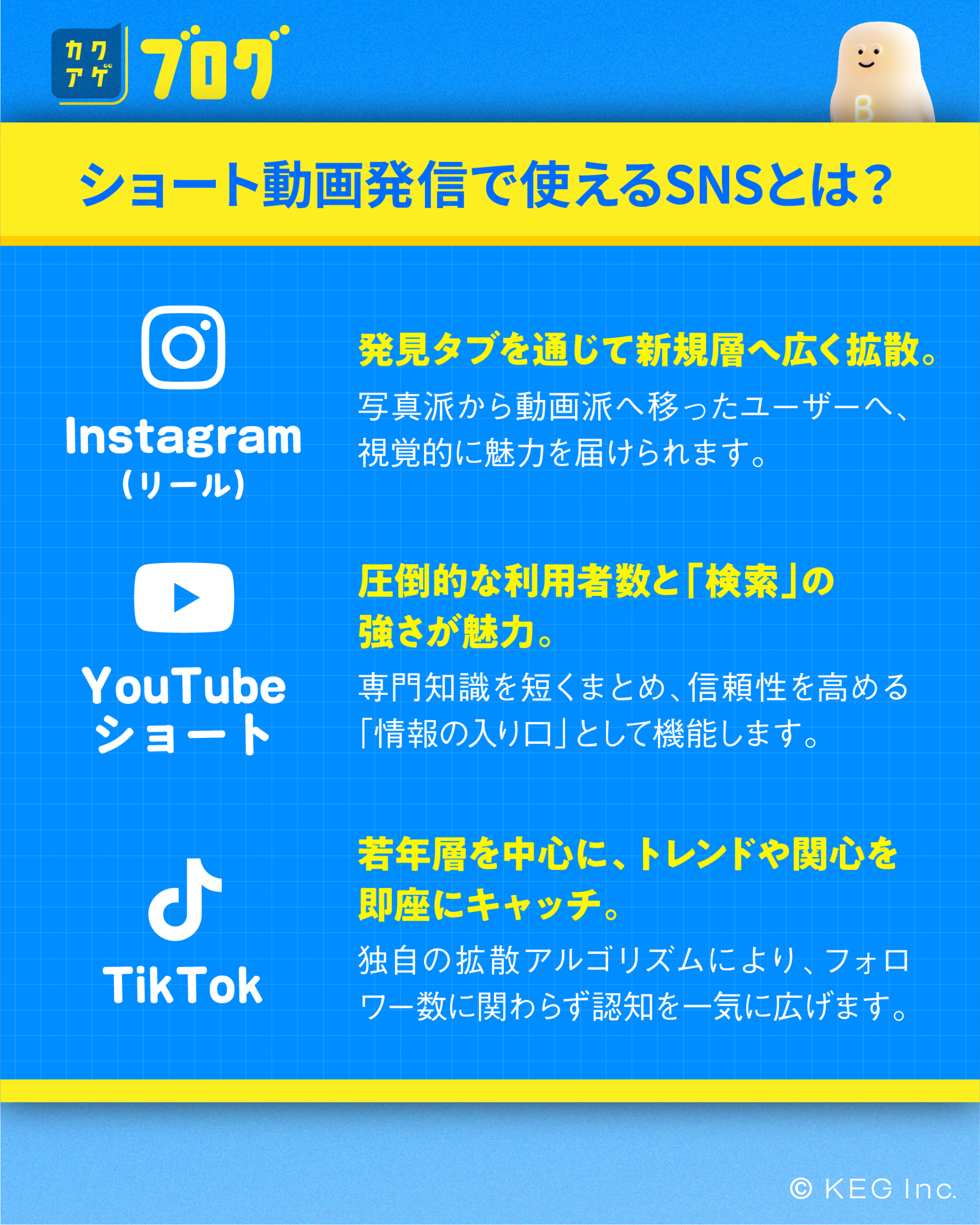 ショート動画発信で使えるSNSとは？